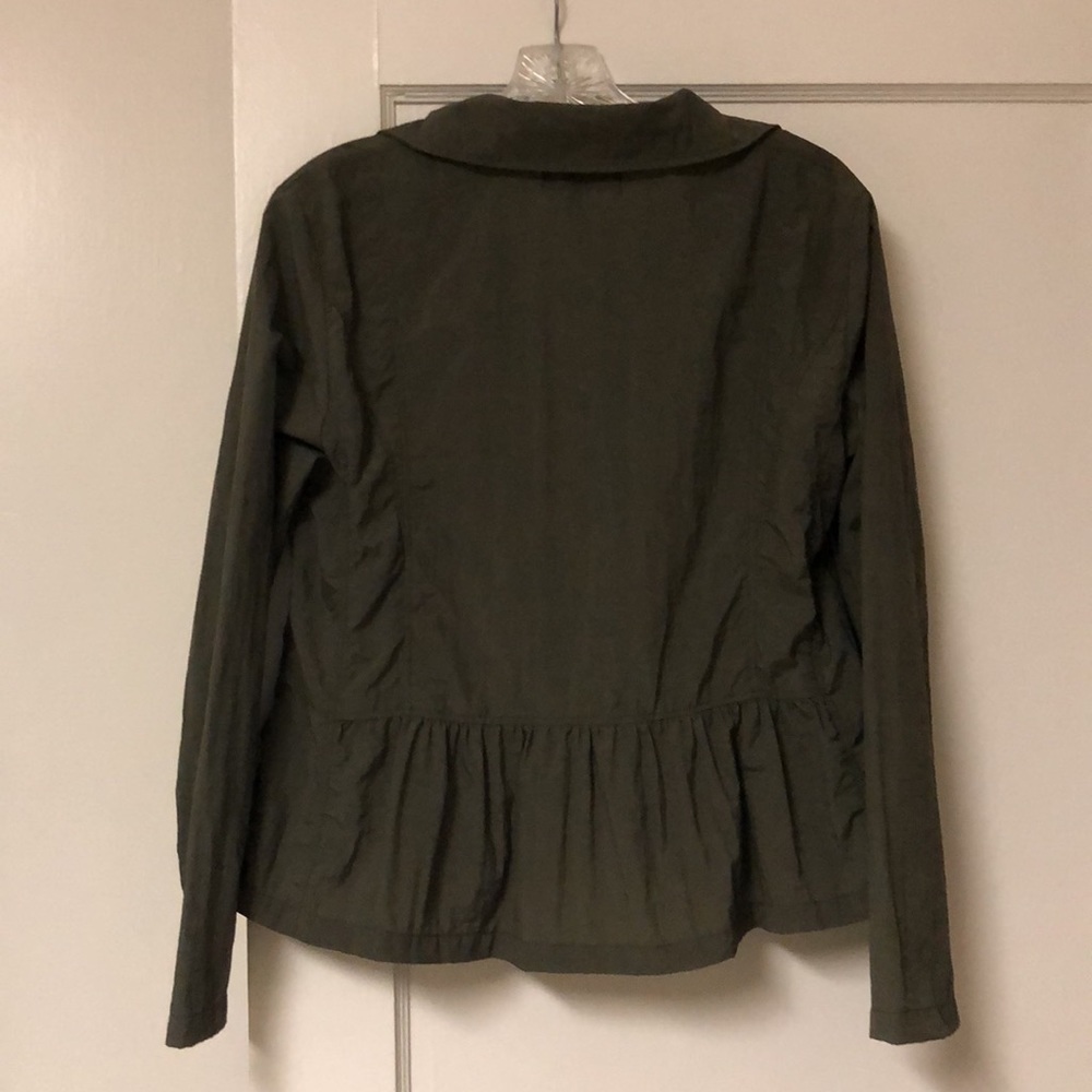 Indige Olive Green 3-Button Lightweight Peplum  Jacket Size M - Picture 8 of 12